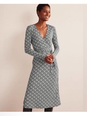 Boden Nina Faux Wrap Jersey Knit Midi Dress 16/18